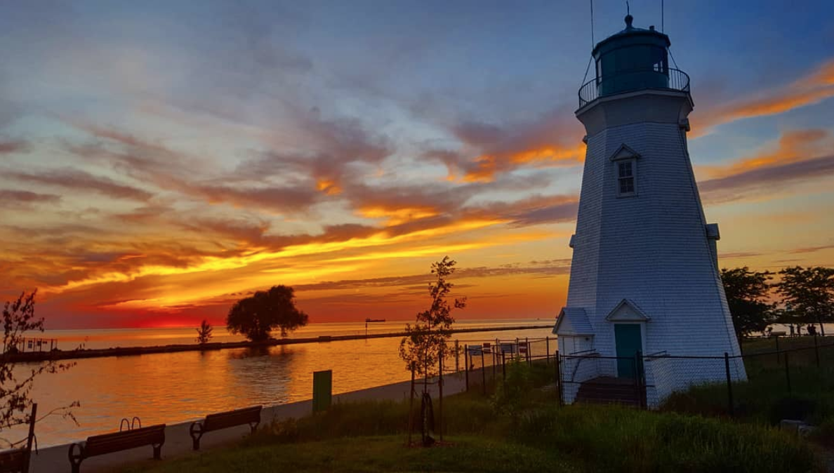 A lighthouse in Port Dalhousie in Niagara